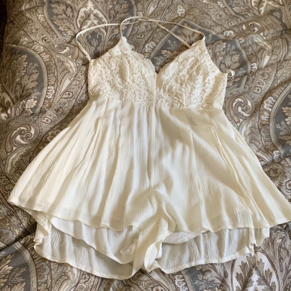 Lulus size large star spangled backless lace romper